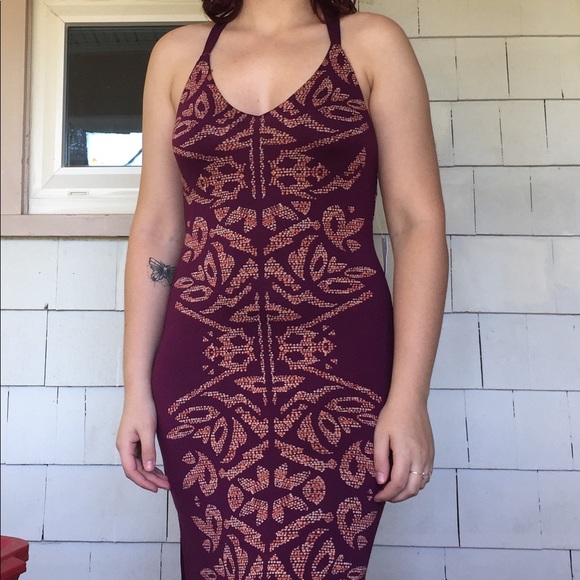 NWT Ecote Plum Maxi Dress - Picture 1 of 4